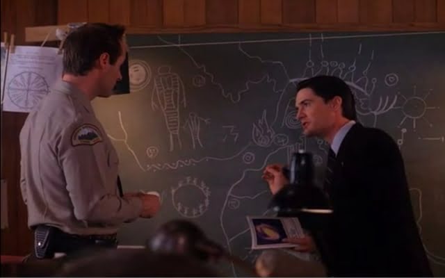 dale cooper and offer andy check old indian map