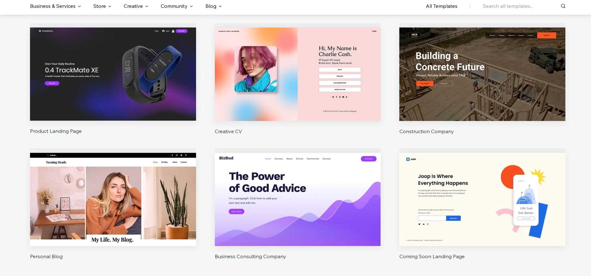website design-shop for a template
